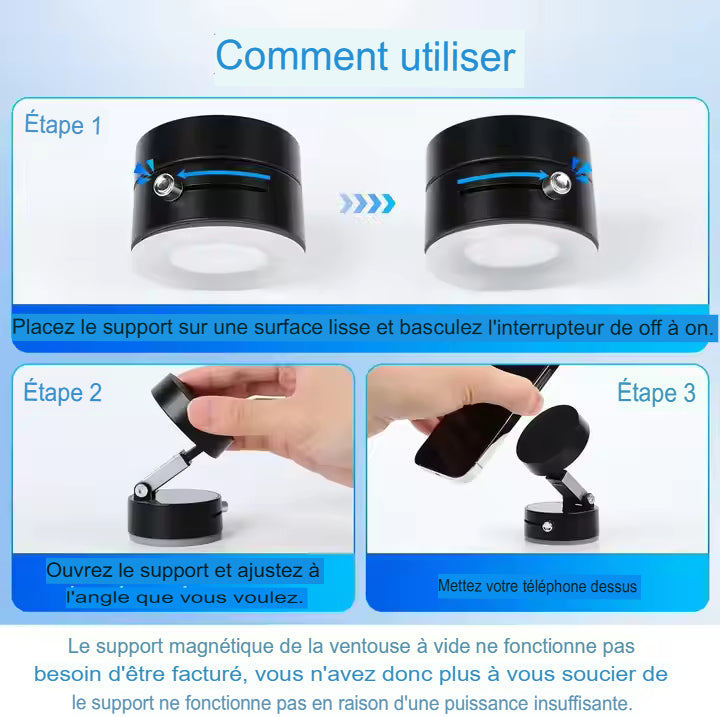 Support de téléphone magnétique et stable